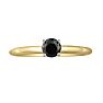 1/2 Carat Black Diamond Engagement Ring In 10K Yellow Gold Image-1