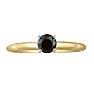 3/4 Carat Black Diamond Engagement Ring In 10K Yellow Gold Image-1