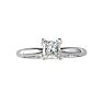 Cheap Engagement Rings, 1/4 Carat Princess Diamond Solitaire Engagement Ring In 14 Karat White Gold Image-1