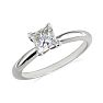 Cheap Engagement Rings, 1/4 Carat Princess Diamond Solitaire Engagement Ring In 14 Karat White Gold Image-2