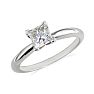 Cheap Engagement Rings, 1/4 Carat Princess Diamond Solitaire Engagement Ring In 14 Karat White Gold Image-2