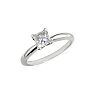 Cheap Engagement Rings, 1/4 Carat Princess Shape Diamond Solitaire Ring In 14K White Gold Image-2