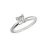 Cheap Engagement Rings, 1/4 Carat Princess Shape Diamond Solitaire Ring In 14K White Gold Image-2