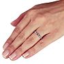1/4 Carat Ruby and Diamond Wedding Band In 14 Karat White Gold Image-3