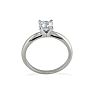 1/2 Carat Princess Shape Diamond Solitaire Ring In 14K White Gold Image-3