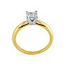 1/2 Carat Princess Shape Diamond Solitaire Ring In 14K Yellow Gold Image-3