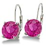 5ct Pink Sapphire Leverback Earrings
 Image-2