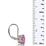 5ct Pink Sapphire Leverback Earrings
 Image-4