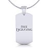 Stainless Steel Dog Tag With Free Custom Engraving, 19 Inches. Our #1 Engravable Item! Image-1