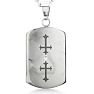 Stainless Steel Double Cross Cut Out Dog Tag Image-1
