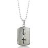 Stainless Steel Double Cross Cut Out Dog Tag Image-2