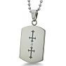 Stainless Steel Double Cross Cut Out Dog Tag Image-3