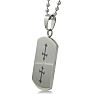 Stainless Steel Double Cross Cut Out Dog Tag Image-4