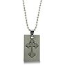 Stainless Steel Gothic Cross Dog Tag Image-1