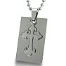 Stainless Steel Gothic Cross Dog Tag Image-2