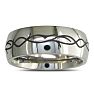 Titanium Graphic Engraved Wedding Band
 Image-1