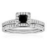 1/2ct Black and White Diamond Bridal Set
 Image-1