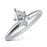 3/4 Carat Pear Shape Diamond Solitaire Ring In 14K White Gold Image-2