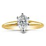 3/4 Carat Pear Shape Diamond Solitaire Ring In 14K Yellow Gold Image-1