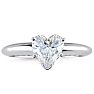 3/4 Carat Heart Shape Diamond Solitaire Ring In 14K White Gold Image-1