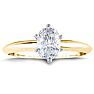 3/4 Carat Oval Shape Diamond Solitaire Ring In 14K Yellow Gold Image-1