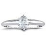 Cheap Engagement Rings, 1/2 Carat Oval Shape Diamond Solitaire Ring In 14K White Gold Image-1