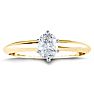 Cheap Engagement Rings, 1/2 Carat Oval Shape Diamond Solitaire Ring In 14K Yellow Gold Image-1