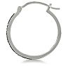 1/4ct Black Diamond Hoop Earrings.  Very Popular Full Hoop! Image-2
