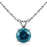 3/4ct Blue Diamond Pendant in 14k White Gold Image-1