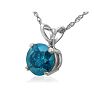 3/4ct Blue Diamond Pendant in 14k White Gold Image-3
