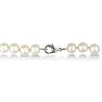 18 Inch Lustrous Hand-Knotted 8mm to 9mm Pearl Necklace. Wonderful Sterling Silver Overlay Clasp! Fantastic Value For A Lovely Necklace Image-3
