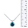 1ct Blue Diamond Solitaire Pendant, 14k White Gold Image-4