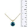 1ct Blue Diamond Solitaire Pendant, 14k Yellow Gold Image-4