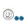 2 Carat Blue Diamond Stud Earrings In 14 Karat White Gold Image-4