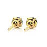 2 Carat Blue Diamond Stud Earrings In 14 Karat Yellow Gold Image-3