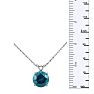 1 1/2ct Blue Diamond Solitaire Pendant, 14k White Gold Image-4