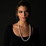 24 inch 8mm AA Pearl Necklace With 14K Yellow Gold Clasp Image-3