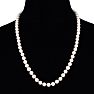 24 inch 8mm AA Pearl Necklace With 14K Yellow Gold Clasp Image-6