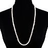 30 inch 8mm AA Pearl Necklace With 14K Yellow Gold Clasp Image-6