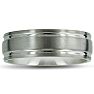 8mm Matte Finish Titanium Wedding Band
 Image-2