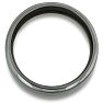 8MM Flat Top Two Tone Black Titanium Ring Wedding Band Image-3