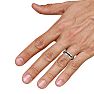 7mm Mens Titanium Wedding Band Ring with Carbon Fiber Rope, Sizes 8 to 12.5 Image-5