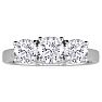 1/4ct Three Diamond Ring in 14k White Gold Image-1
