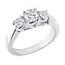1/4ct Three Diamond Ring in 14k White Gold Image-2