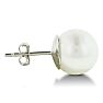 Pearl Stud Earrings With 9mm Cultured Pearls In 14 Karat White Gold Image-3
