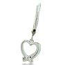 Black Diamond Dangle Heart Earrings
 Image-4