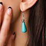 Turquoise Teardrop Earrings. Blowout For Summer!
 Image-8