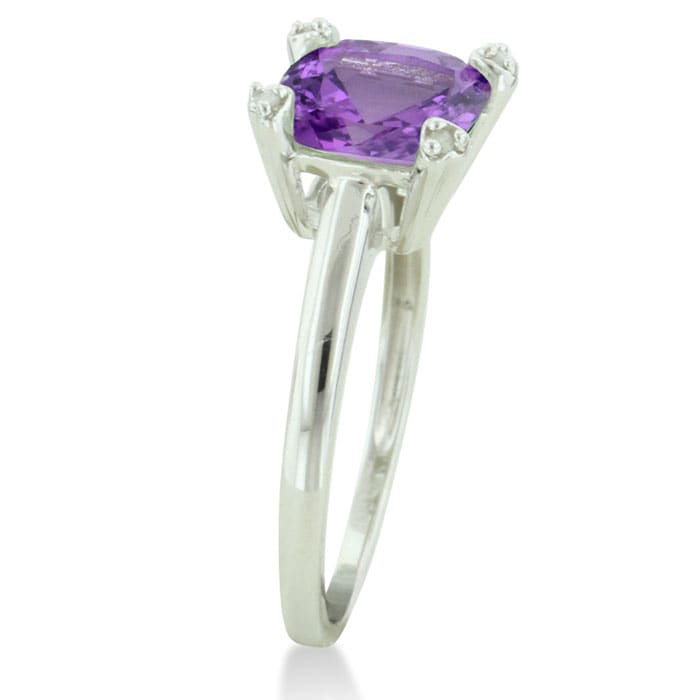 1.75 Amethyst and Diamond Ring
