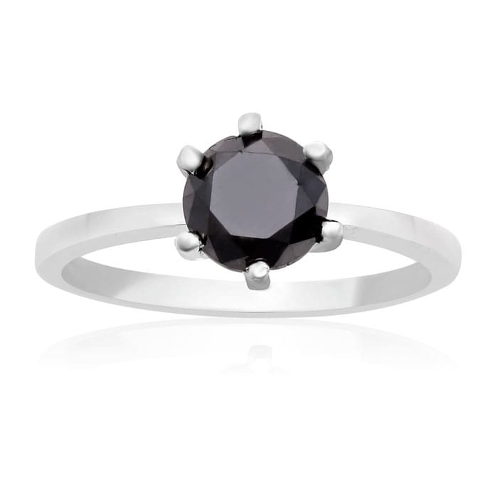 1ct black clearance diamond ring