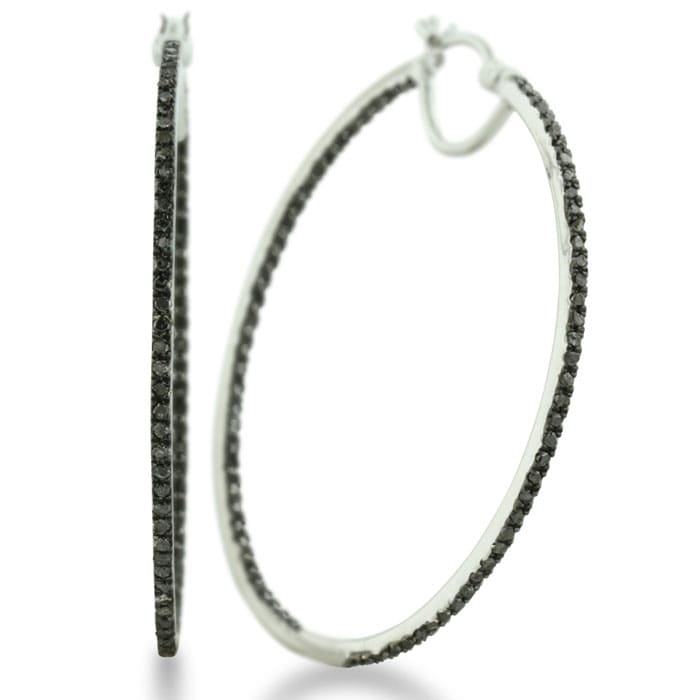 Thin diamond hoops discount